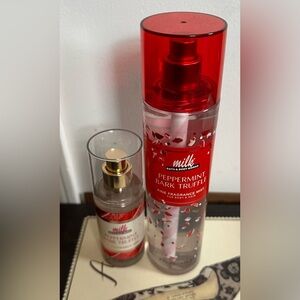 Bath & Body Works Milk Peppermint Bark Truffle Fragrance Mist Set